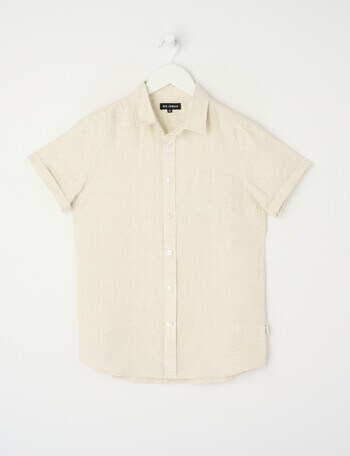 No Issue Short Sleeve Linen Shirt, Stone product photo