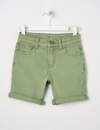 Mac & Ellie 5-Pocket Denim Short, Olive product photo