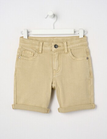 Mac & Ellie 5-Pocket Denim Short, Stone product photo