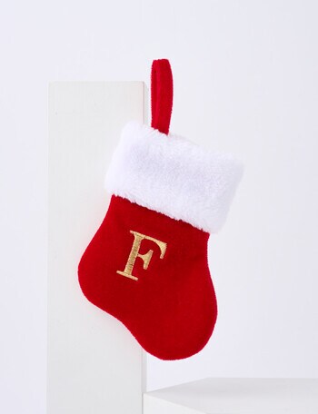 Christmas Shop Mini Stocking Alphabet F product photo