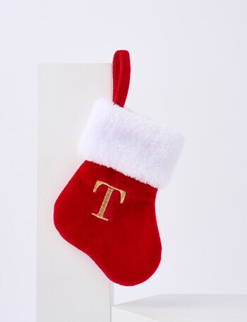 Christmas Shop Mini Stocking Alphabet T product photo
