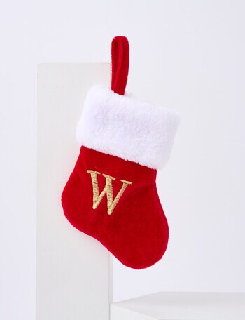 Christmas Shop Mini Stocking Alphabet W product photo