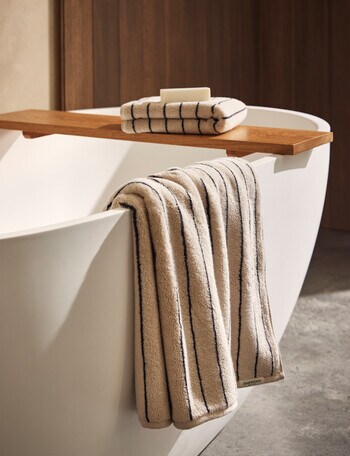 Sheridan Aven Stripe Towel Range, Limestone product photo