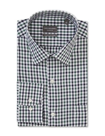 Van Heusen Multi Tone Check Classic Fit Shirt, Green product photo