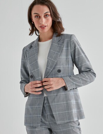 Oliver Black Long Sleeve Blazer, Spring Check product photo
