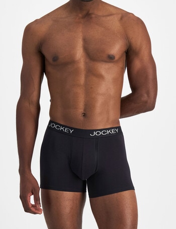 Jockey Chafe Proof Cotton Trunk, Black product photo