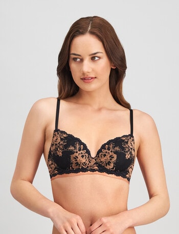 Me By Bendon Dazed Romance Contour Bra, Black & Tuscany, A-E product photo