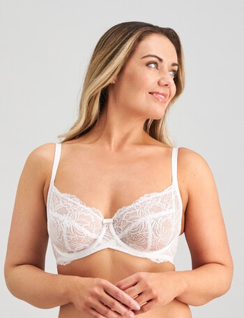 Fayreform Melodrama Underwire Bra, White, D-GG product photo