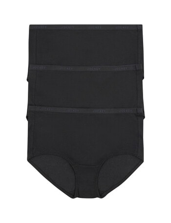 Jockey Woman Every Day Value Full Brief, 3-Pack, Black, 8-22 product photo
