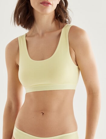 Honey Vegas Cotton Scoop Back Crop Top, Buttercup, 6-16 product photo