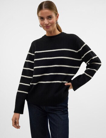 Vero Moda Flawless Long Sleeve O-Neck Pullover, Black product photo