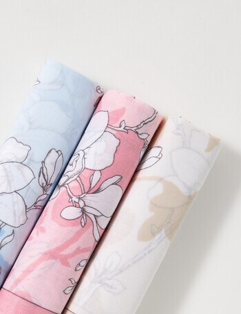 Boston + Bailey Floral Print Handkerchief, 3-Pack product photo