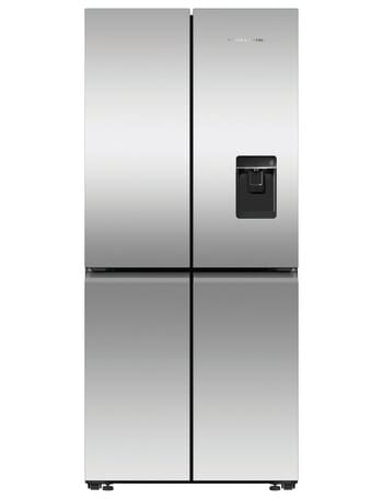 Fisher & Paykel 498L Quad Door Fridge Freezer with Ice & Water, Stainless Steel, RF500QNUX1 product photo