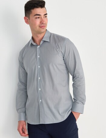 L+L Stretch Kyla Shirt, Ditsy White product photo