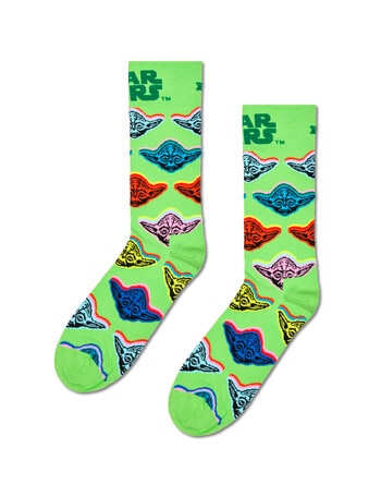 Licensed Happy Socks Star Wars Yoda Socks, Light Green product photo