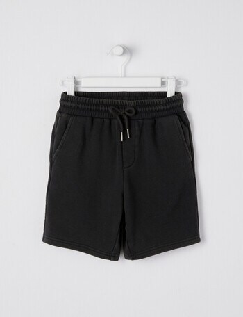 Mac & Ellie Knit Acid Fleece Short, Black product photo