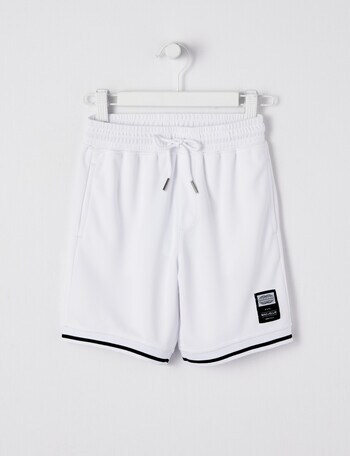 Mac & Ellie Knit B Ball Short, White product photo
