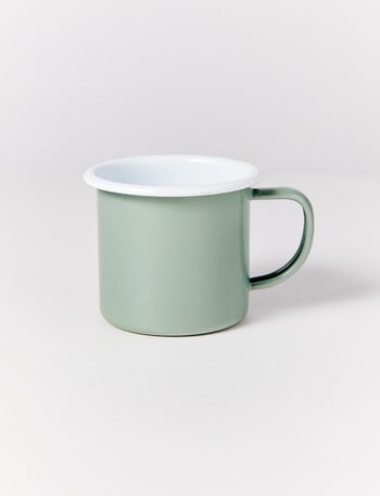 Falcon Enamelware Retreat Mug, 350ml, Green Combo product photo