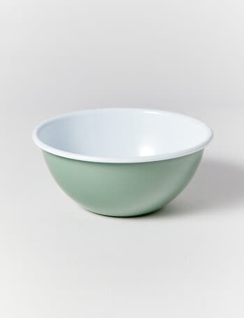 Falcon Enamelware Retreat Bowl, 16cm, Green Combo product photo