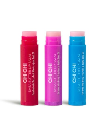 Chi Chi Shea Butter Lip Balm Trio, Fruitilicious product photo