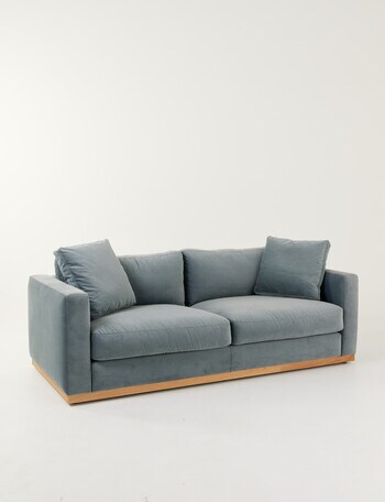 LUCA Furniture Verona Fabric 3 Seater Sofa, Velvet Blue product photo