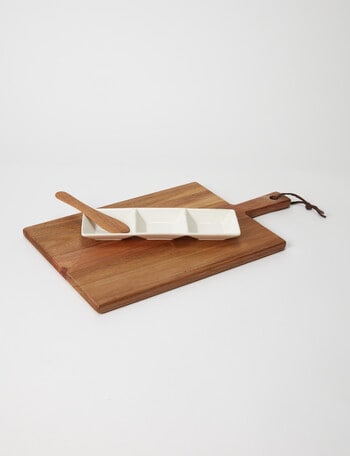 SouthWest Provence Board Platter & Spreader, Natural & White product photo