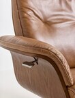 LUCA Furniture Jackson Leather Swivel Recliner Chair, Bark product photo View 03 S