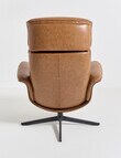 LUCA Furniture Jackson Leather Swivel Recliner Chair, Bark product photo View 05 S
