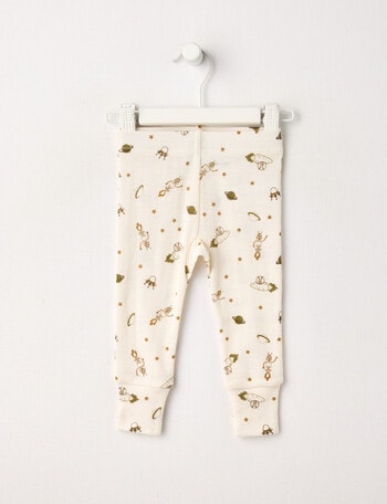 Milly & Milo Robot Merino Leggings, Cream product photo