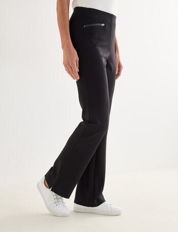 Ella J Ponte Bootleg Pant, Black product photo