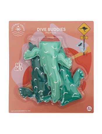 Coconut Grove Dive Buddies Fang the Croc, 3-Pack product photo