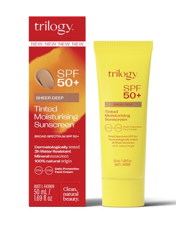 Trilogy SPF50+ Sheer Tinted Sunscreen, Deep product photo