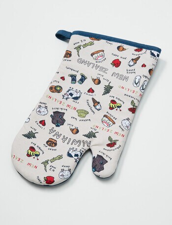 New Zealand Kiwiana Oven Glove, Cream product photo