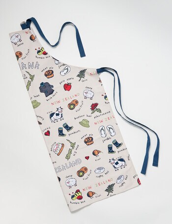 New Zealand Kiwiana Apron, Cream product photo