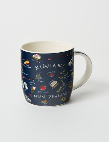 New Zealand Kiwiana Mug, Navy product photo