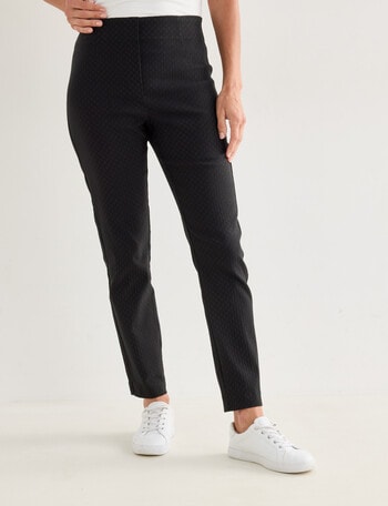 Ella J Classic Pull-On Bengaline, Shorter Length, Black Spot product photo