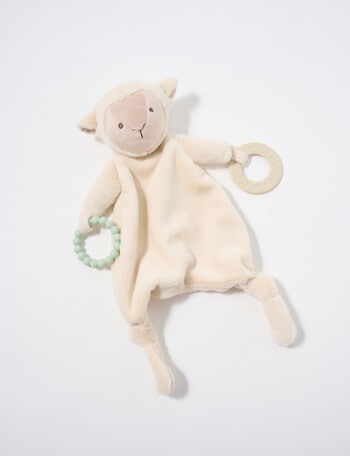 Teeny Weeny Cuddle Comforter with Silicone Teethers, Lamb product photo