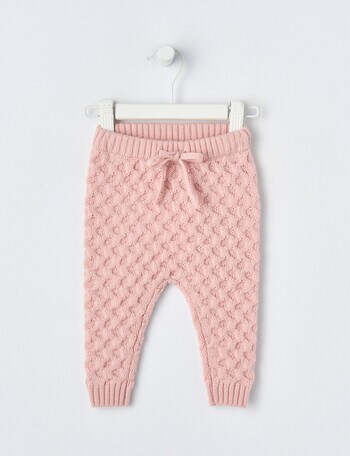 Little Bundle Merino Knit Pant, Ballet Pink product photo