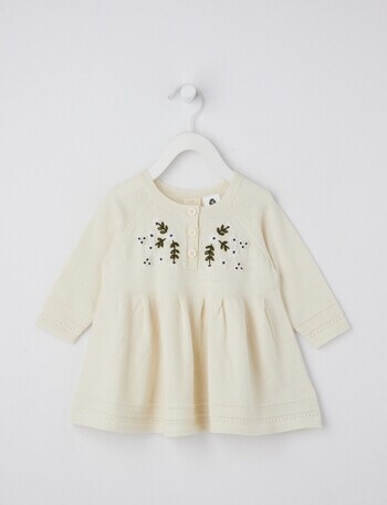 Little Bundle Merino Blend Dress, Vanilla product photo