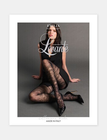 Levante Emilia Lace Floral Tight, Nero product photo