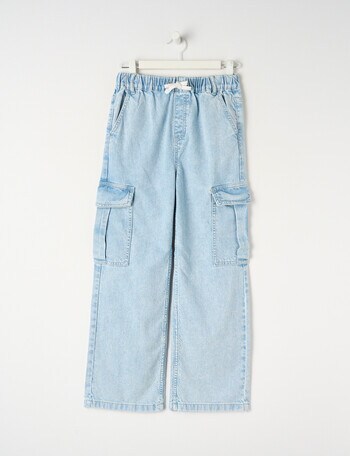Switch Maia Pull On Cargo Jean, Light Blue product photo