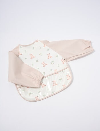 Teeny Weeny Long Sleeve Messy Smock with Pocket, Bear product photo