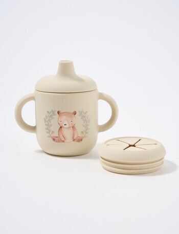 Teeny Weeny Silicone 2-in-1 Sippy & Snack Cup, Bear product photo