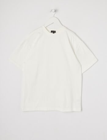 No Issue Box Fit Plain Short Sleeve Tee, White product photo