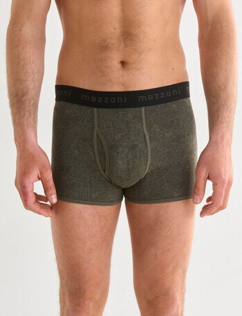Mazzoni Open Front Trunk, 2-Pack, Khaki Linear Print & Plain Khaki product photo