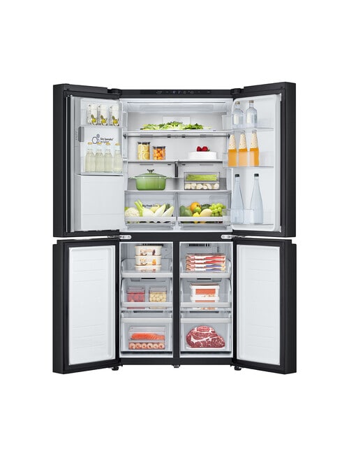 LG Electronics 506L Slim French Door Fridge with Ice & Water Dispenser, Matte Black, GF-L500MBL product photo View 03 L