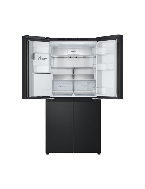 LG Electronics 506L Slim French Door Fridge with Ice & Water Dispenser, Matte Black, GF-L500MBL product photo View 04 L