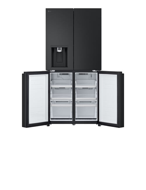 LG Electronics 506L Slim French Door Fridge with Ice & Water Dispenser, Matte Black, GF-L500MBL product photo View 06 L