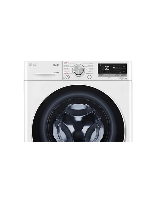 LG Electronics 10kg Front Load Washer & 6kg Dryer Combo, White, WVC5-1410W product photo View 08 L