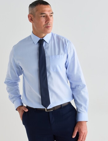 Chisel New Herringbone Long Sleeve Shirt, Light Blue product photo